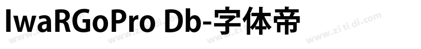 IwaRGoPro Db字体转换